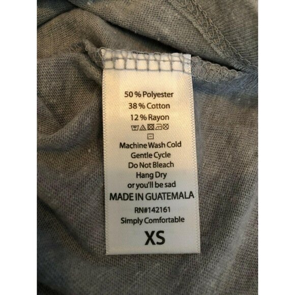 LuLaRoe Randy Baseball Style Tee Size XS Light Gray Purple Beige 3/4 sleeves NWT - Picture 8 of 9